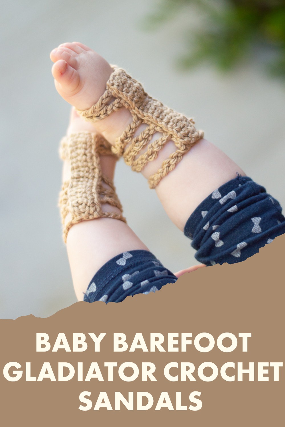 Baby Barefoot Gladiator Crochet Spring Sandals Pattern
