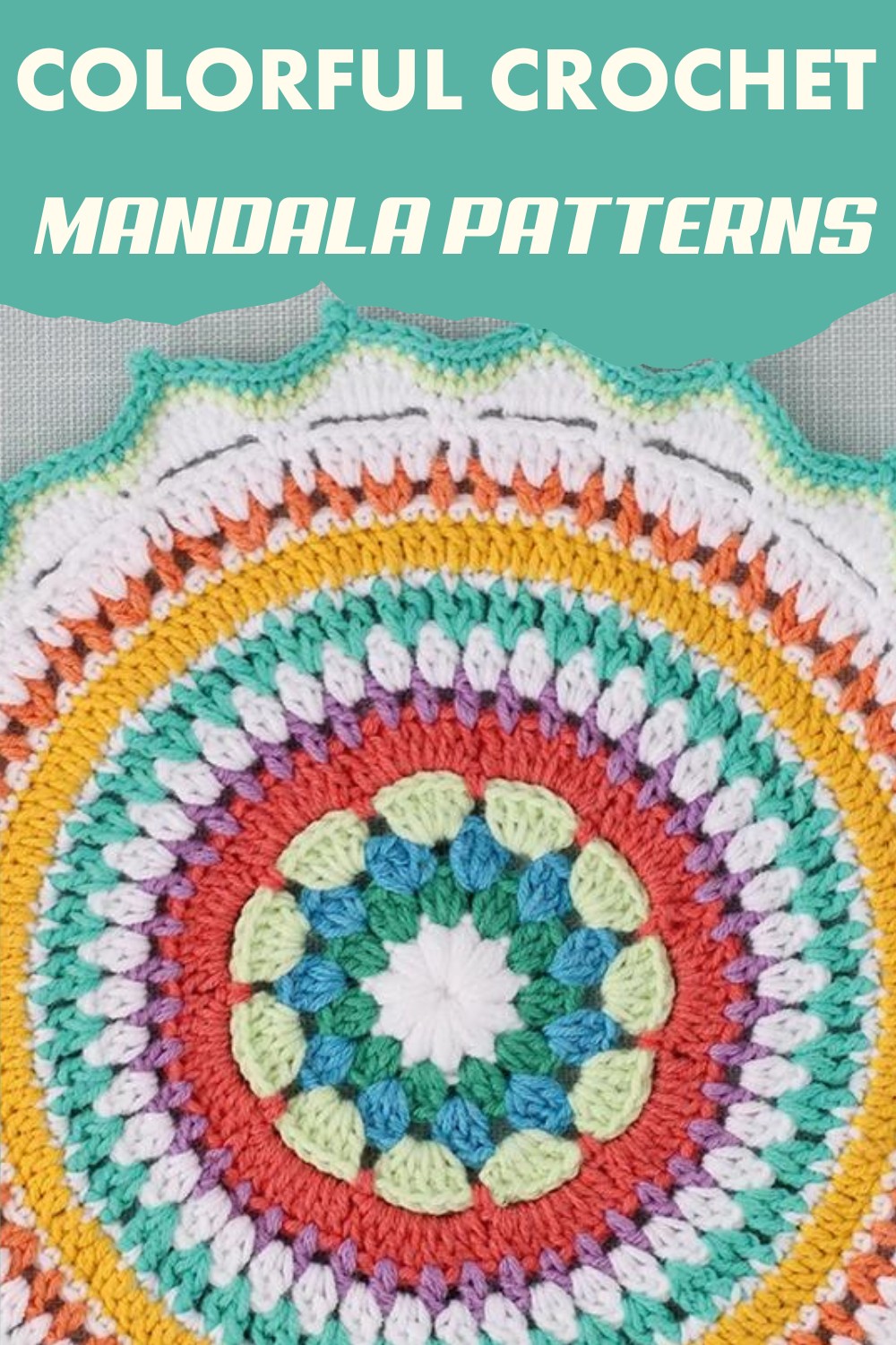 Colorful crochet mandala patterns