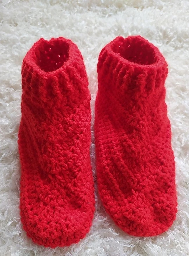 Crochet Adult Slippers Pattern