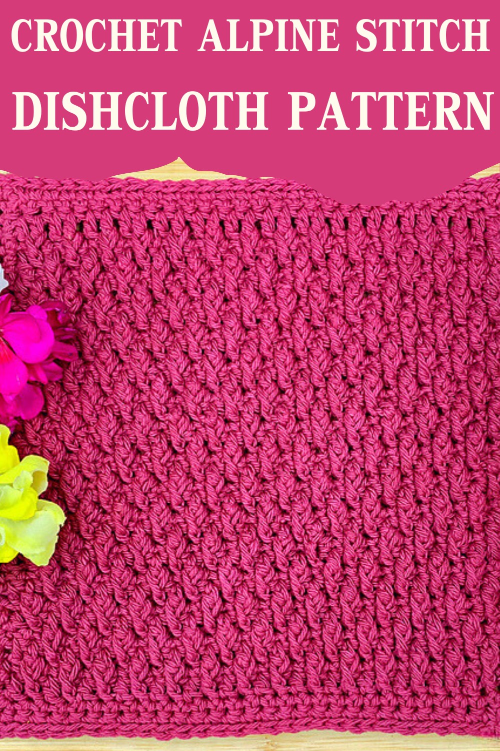 Crochet Alpine Stitch Dishcloth Pattern