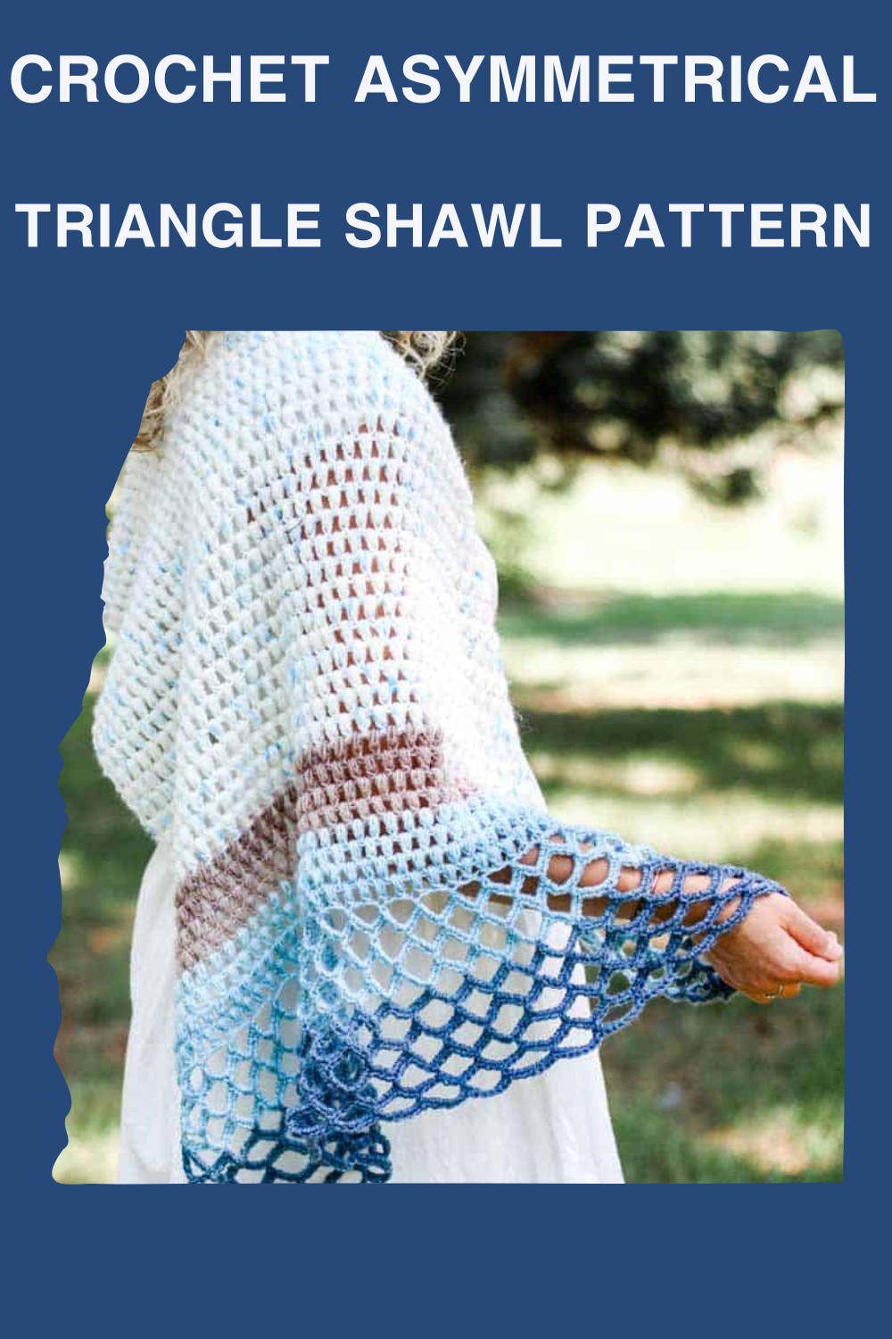 Crochet Asymmetrical Triangle Shawl Pattern