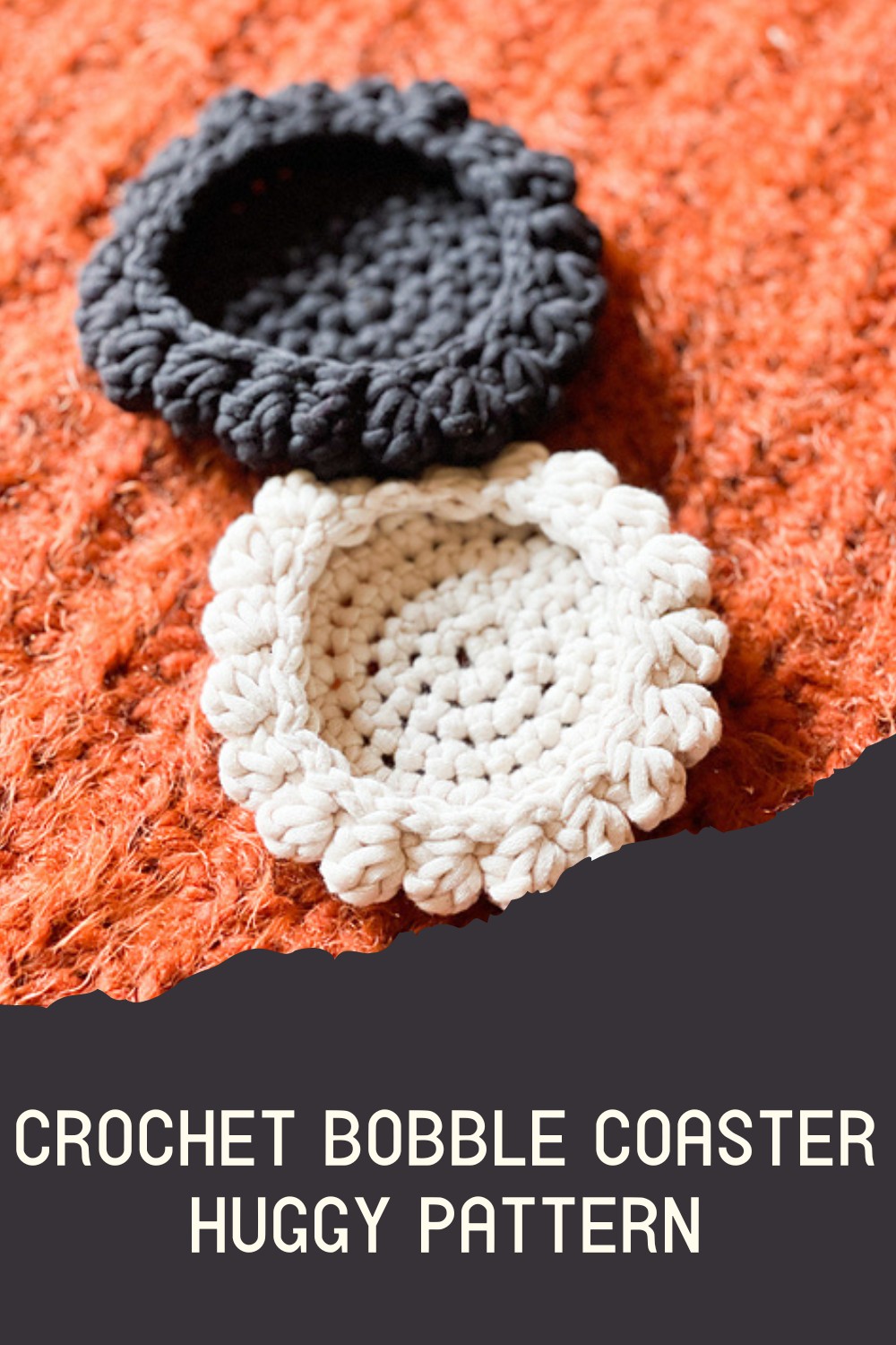 Crochet Bobble Coaster Huggy Pattern