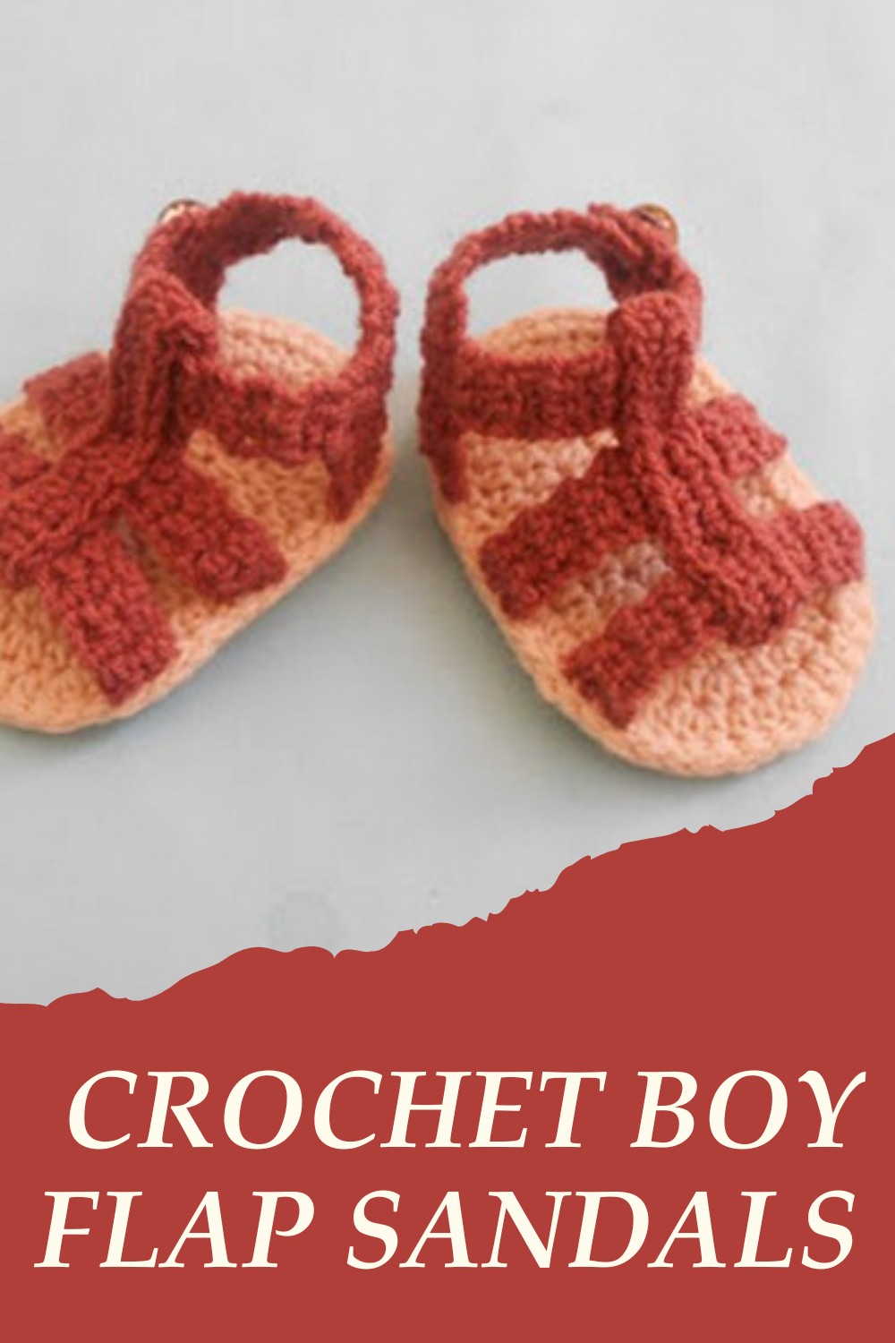 Crochet Boy Flap Sandals Pattern