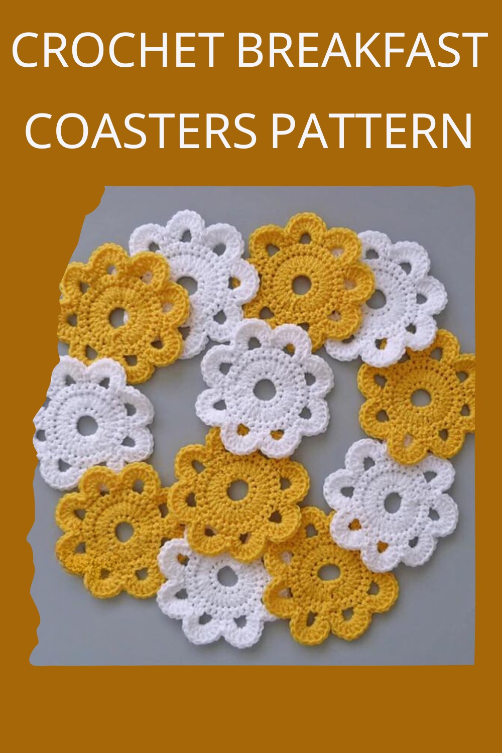 Crochet Breakfast Coasters Pattern
