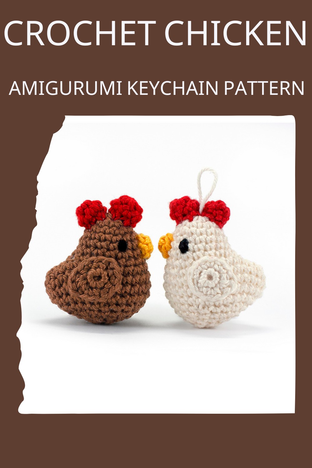 Crochet Chicken Amigurumi Keychain Pattern