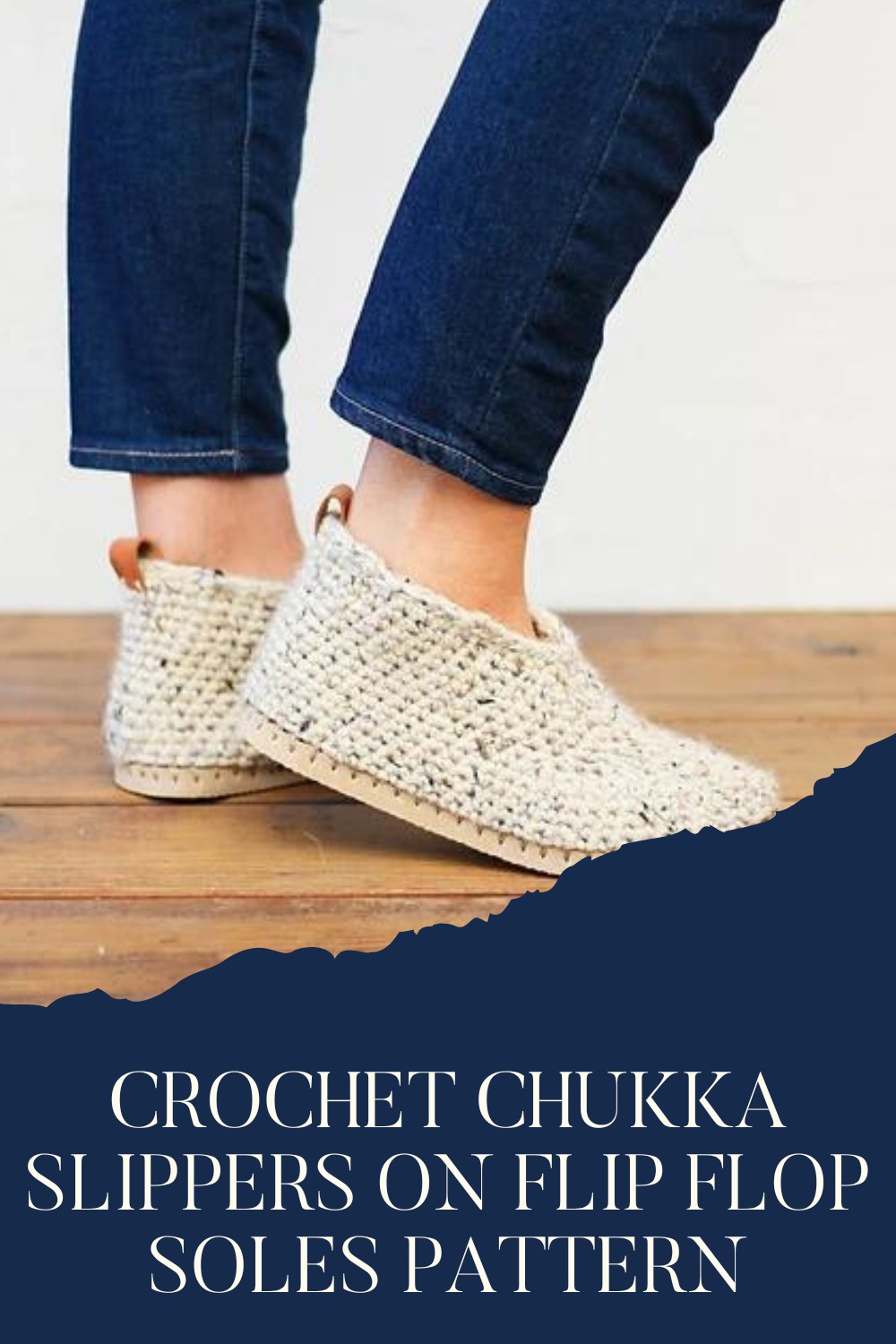 Crochet Chukka Slippers On Flip Flop Soles Pattern
