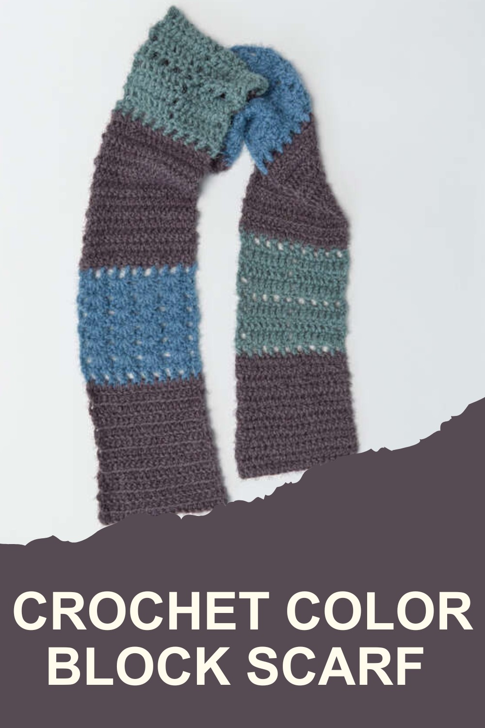 Crochet Color-block Scarf Pattern