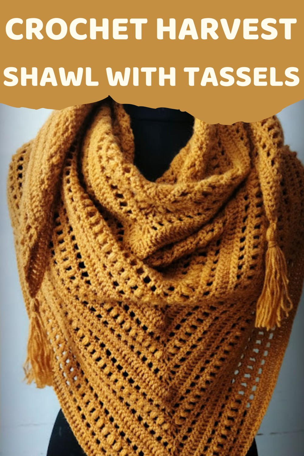 Crochet Harvest Shawl With Tassels