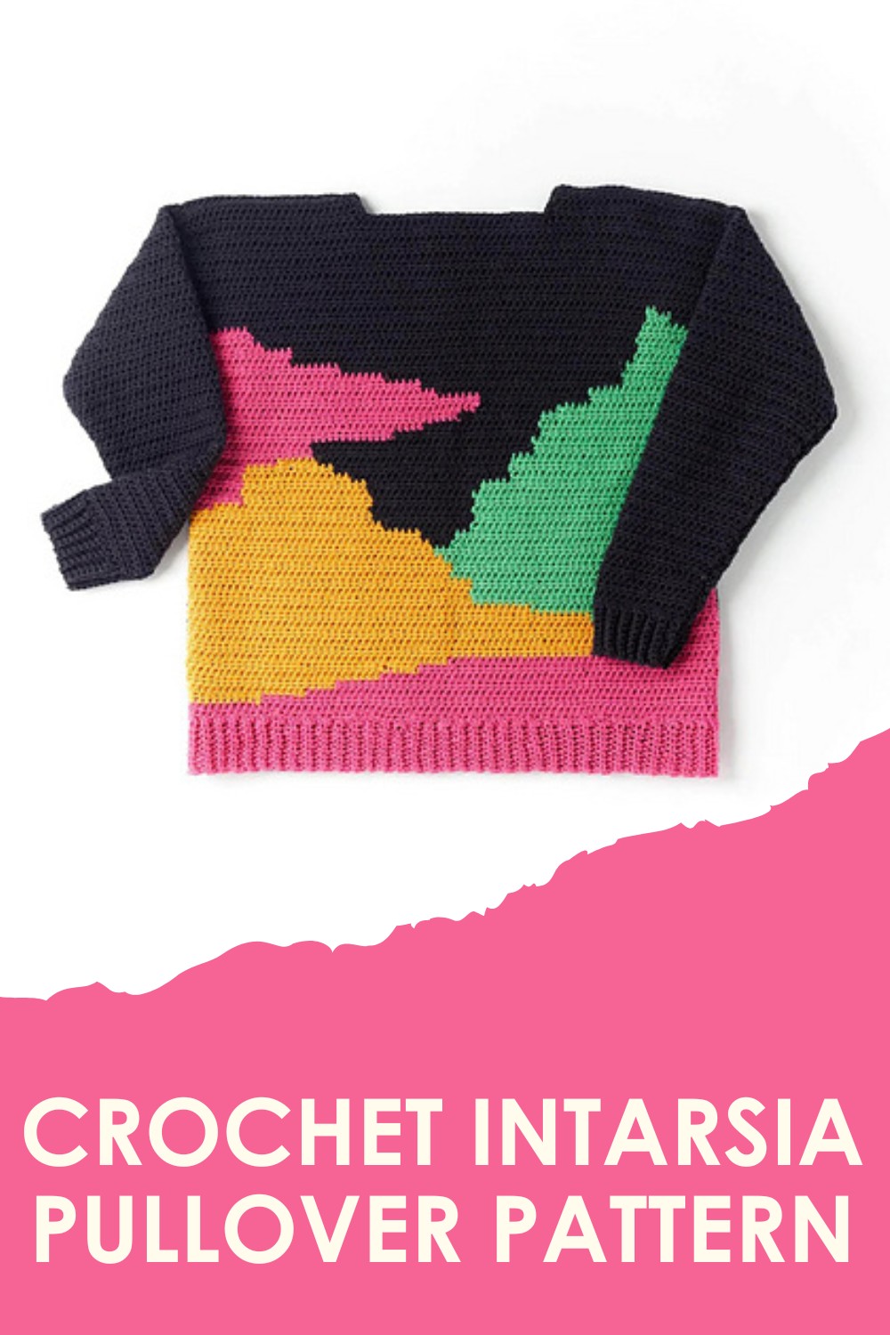 Crochet Intarsia Pullover Pattern