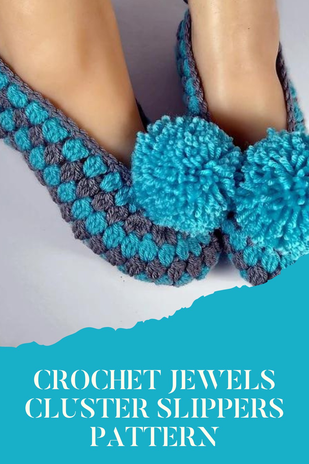 Crochet Jewels Cluster Slippers Pattern
