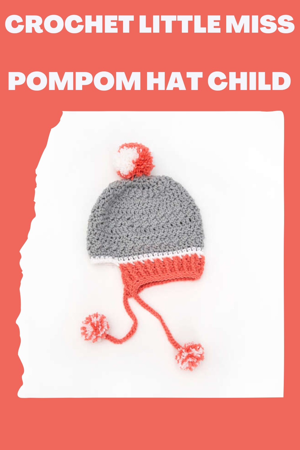 Crochet Little Miss Pompom Hat Child Pattern
