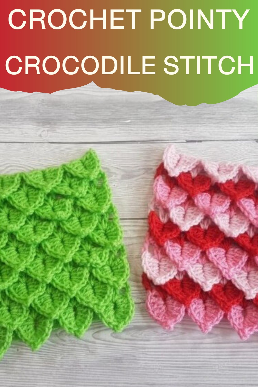 Crochet Pointy Crocodile Stitch Pattern