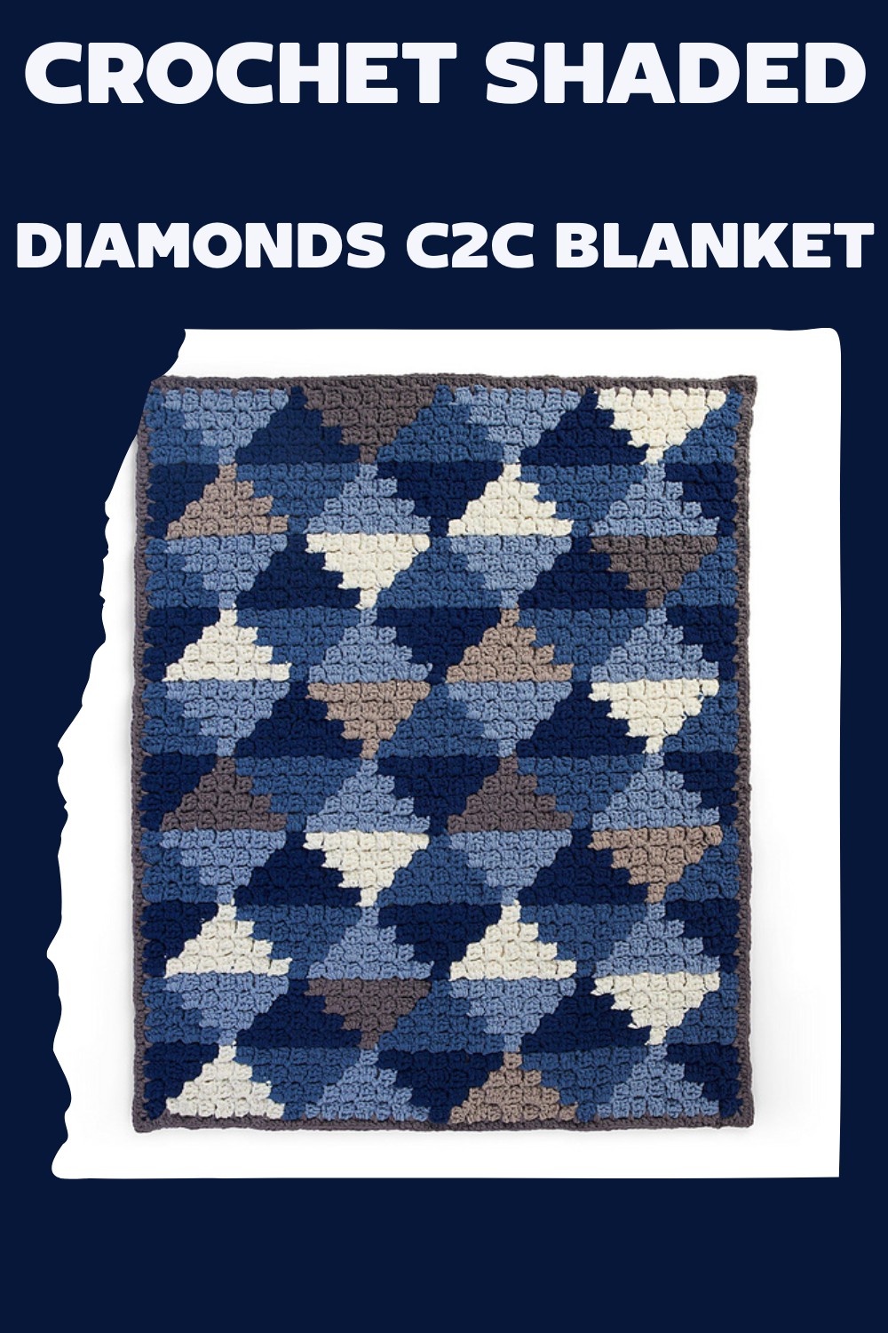  Crochet Shaded Diamonds C2c Blanket Pattern