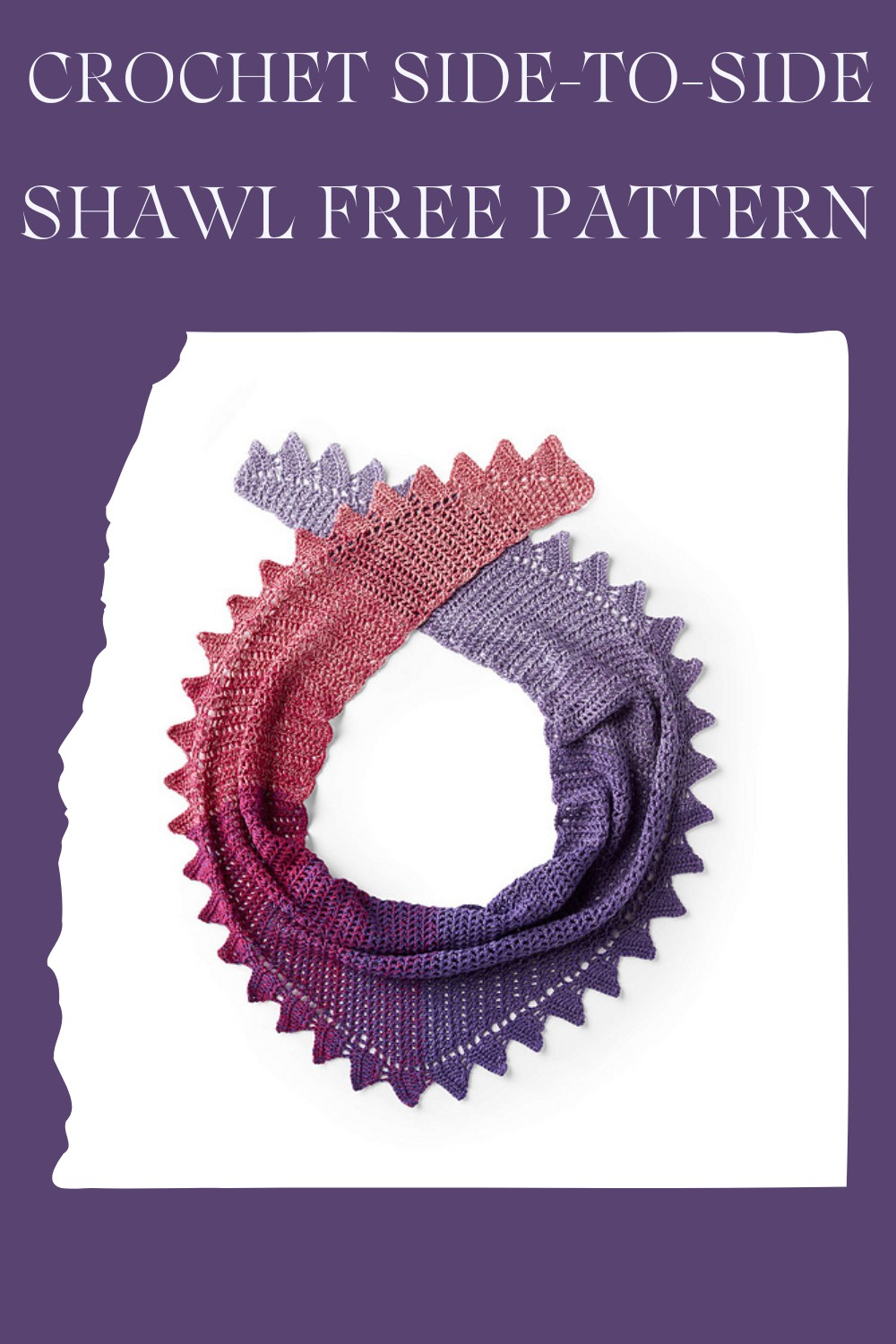  Crochet Side-to-side Shawl Free Pattern