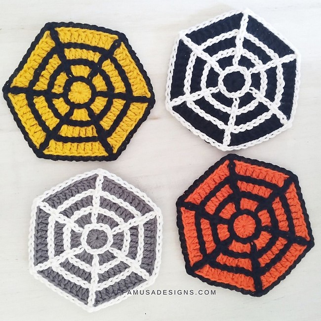 Crochet Spiderweb Coasters Pattern