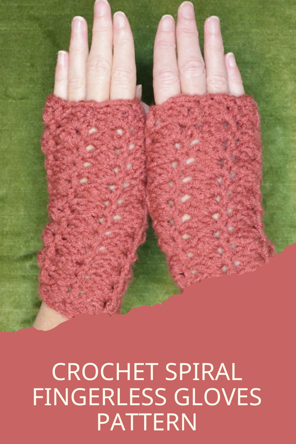 Crochet Spiral Fingerless Gloves Pattern
