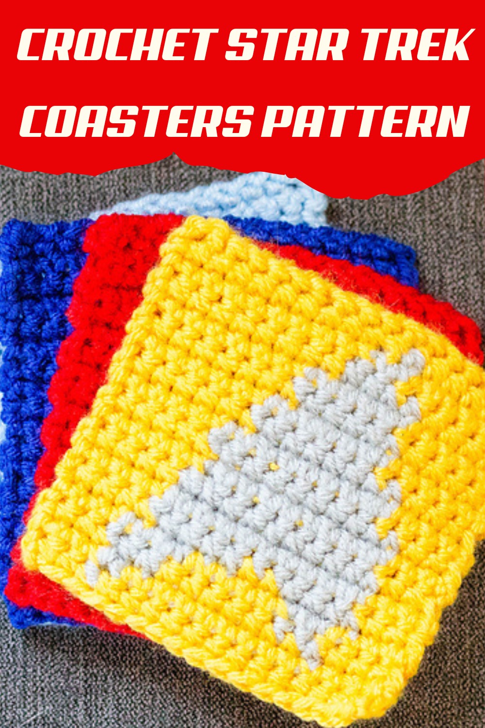 Crochet Star Trek Coasters Pattern