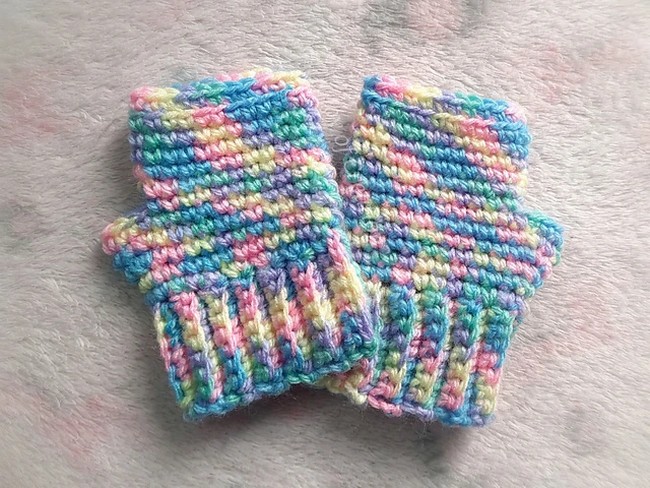 Crochet Toddler Fingerless Gloves Pattern