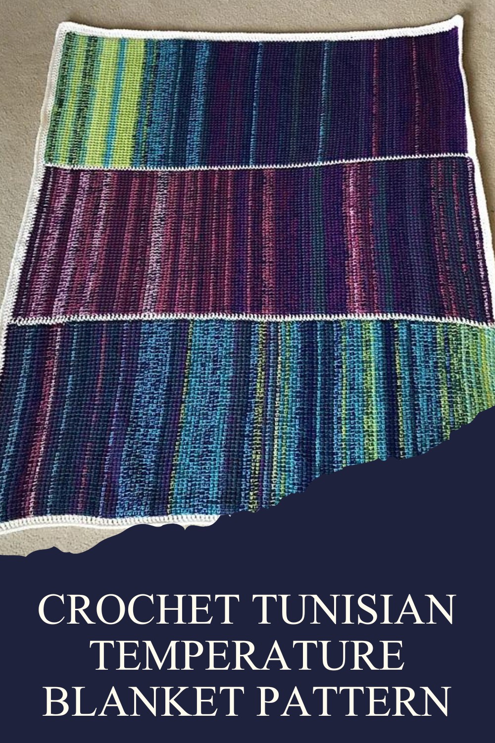 Crochet Tunisian Temperature Blanket Pattern