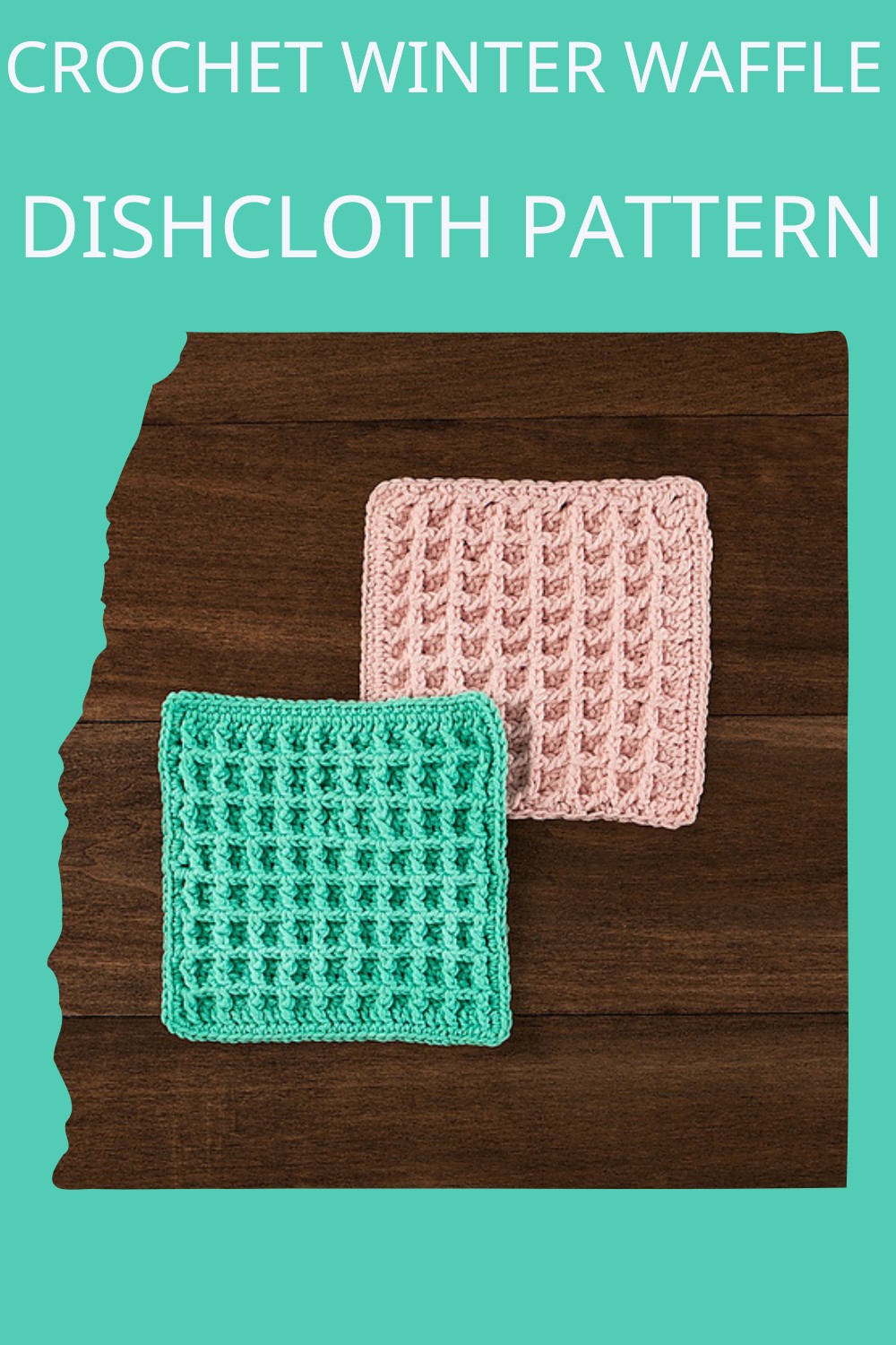 Crochet Winter Waffle Dishcloth Pattern