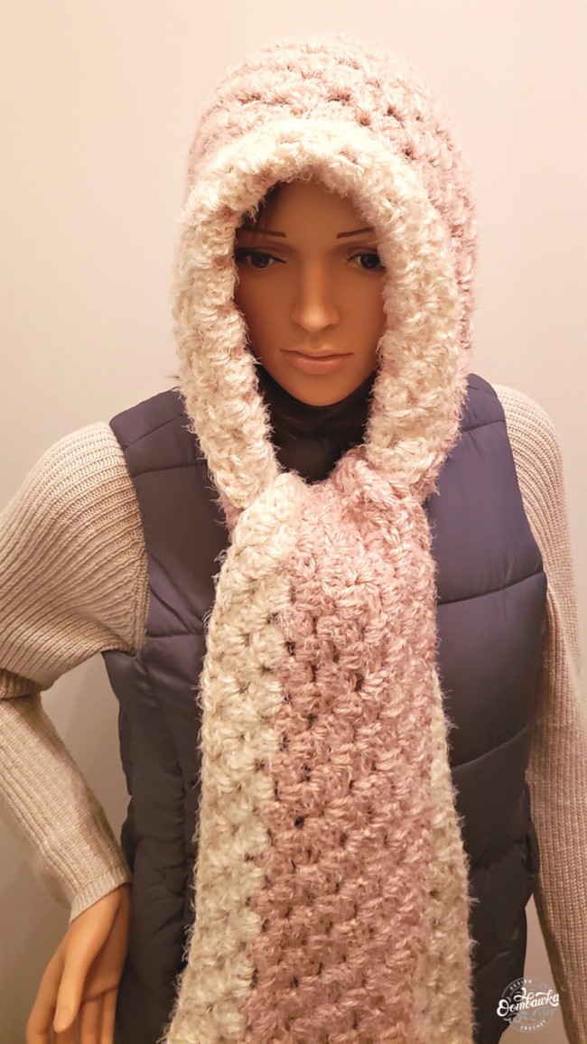 Easy Hooded Scarf Pattern