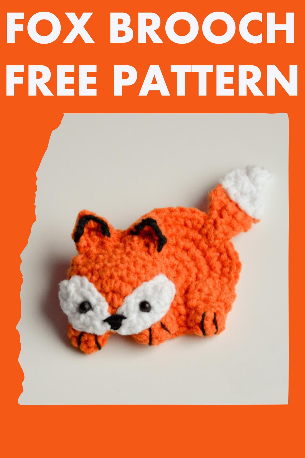 Fox Brooch Free Pattern