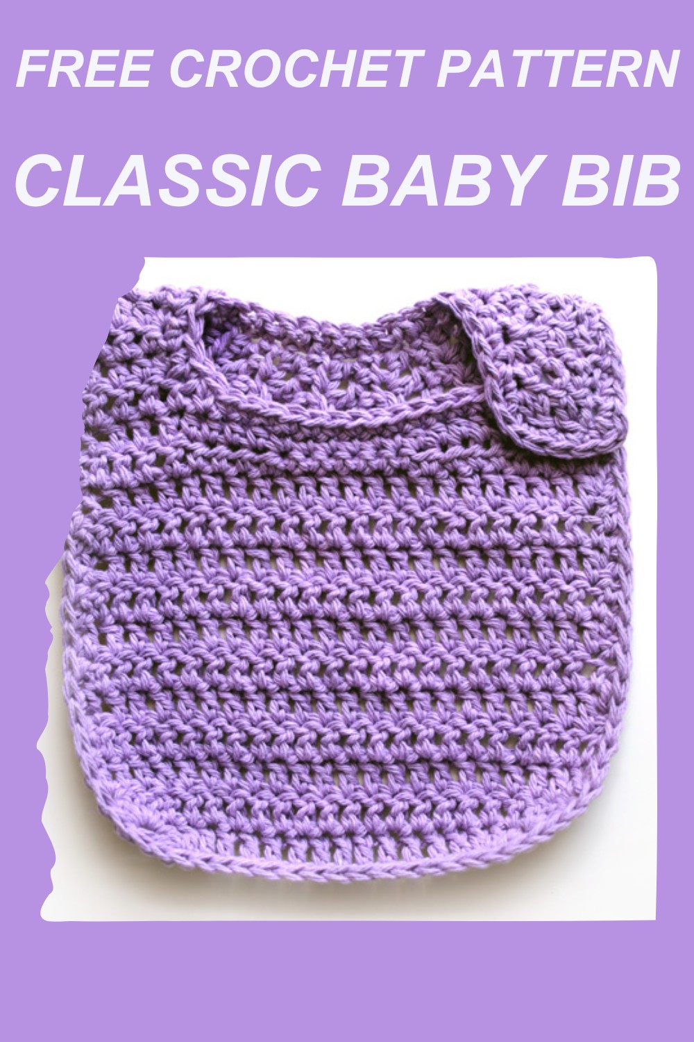 Free Crochet Pattern Classic Baby Bib