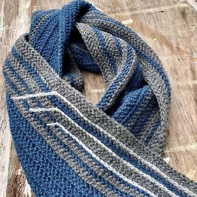Men’s Scarf Free Crochet Pattern
