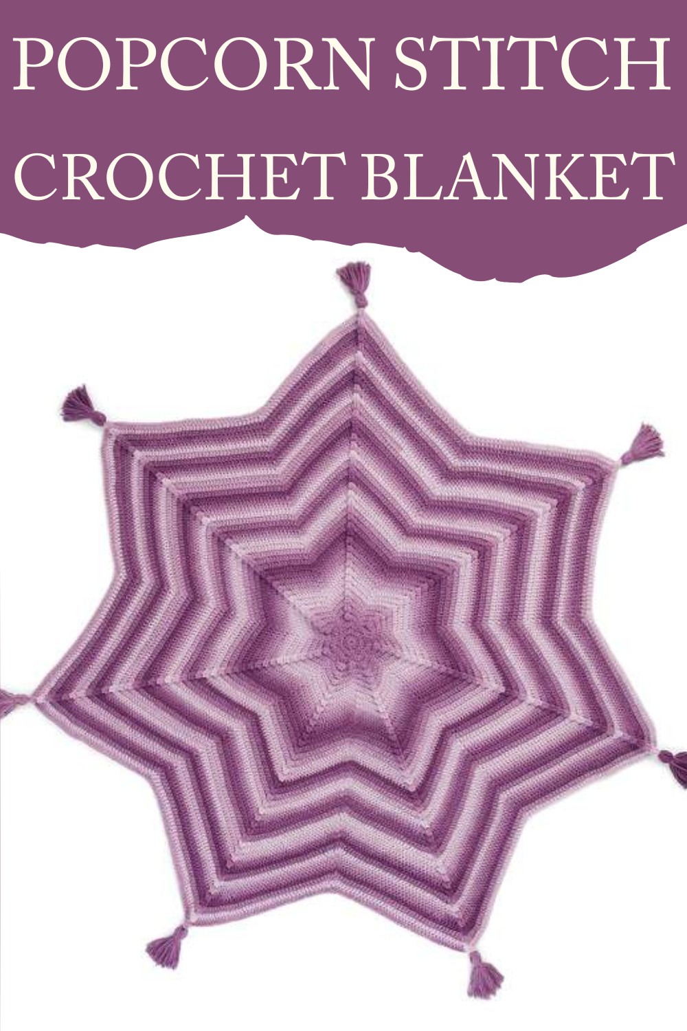 Popcorn Stitch Crochet Blanket