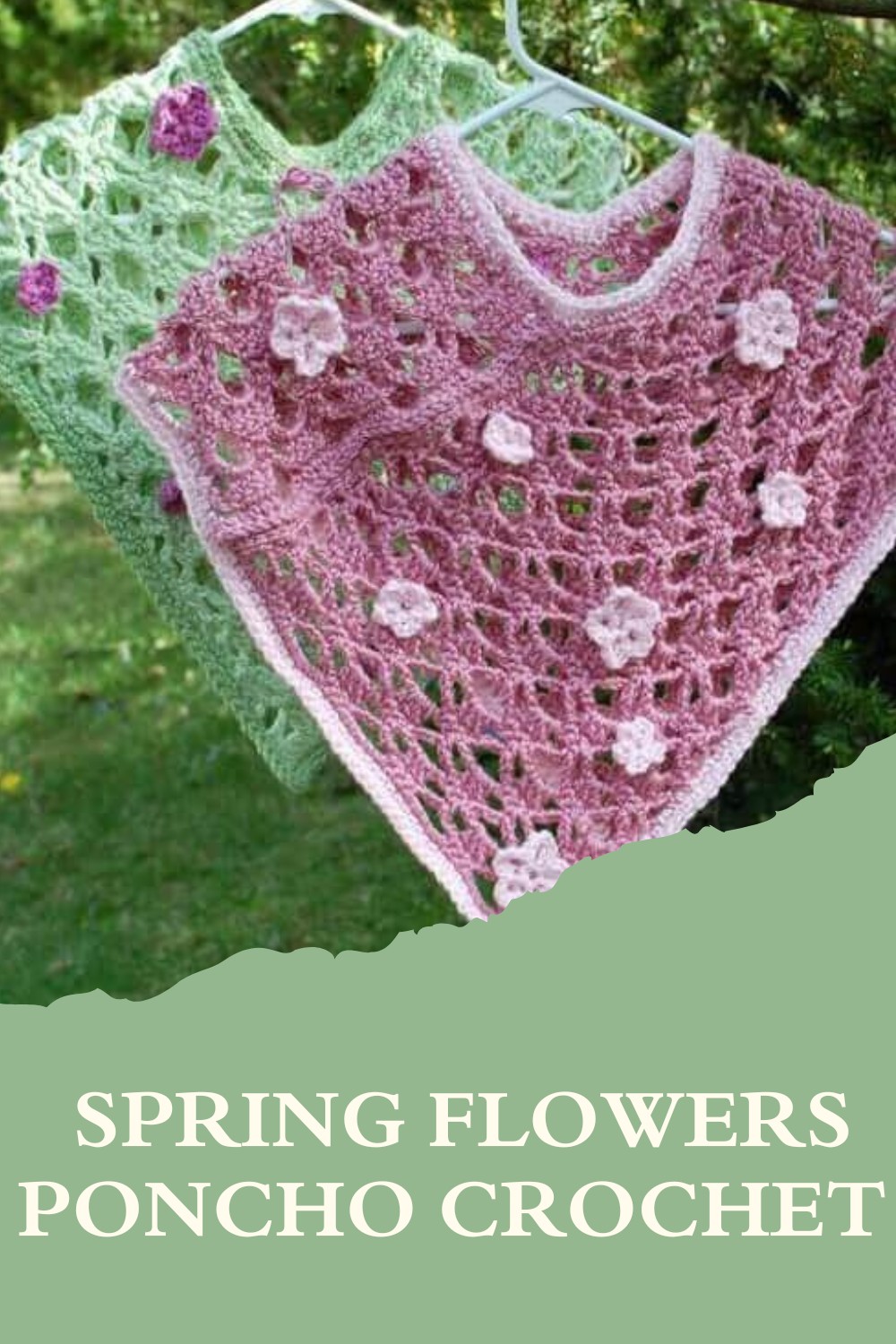 Spring Flowers Poncho Crochet Pattern