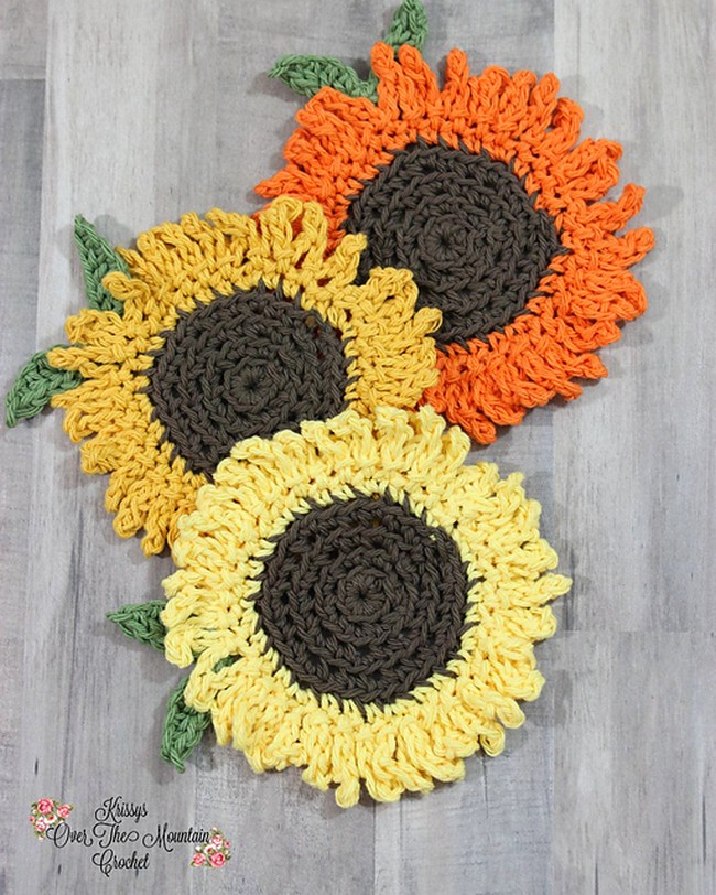Sunflower Coaster Crochet Pattern
