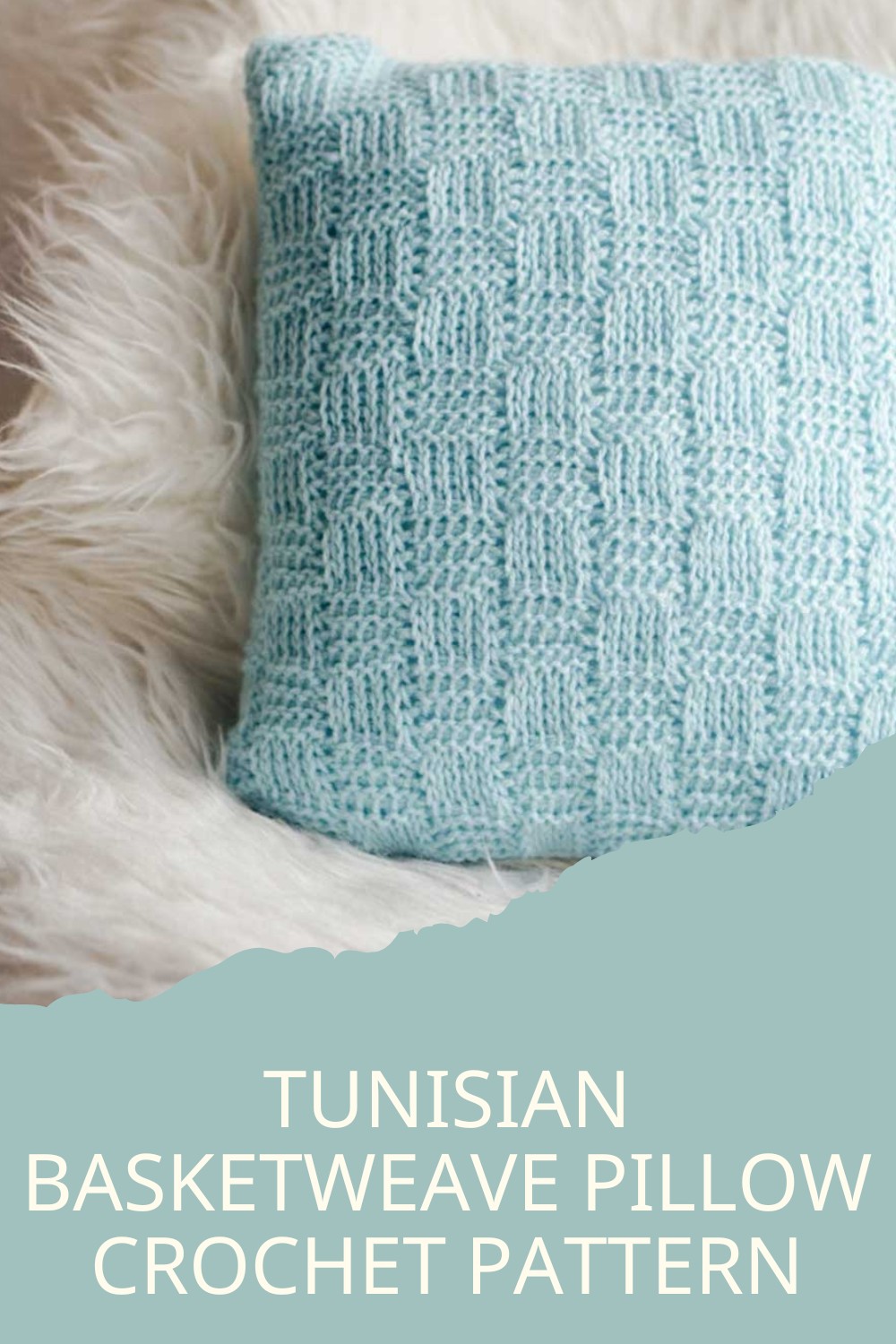 Tunisian Basketweave Pillow Crochet Pattern