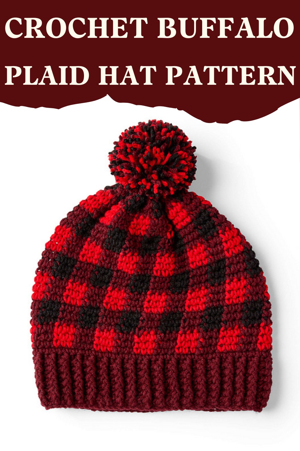 Crochet Buffalo Plaid Hat Pattern