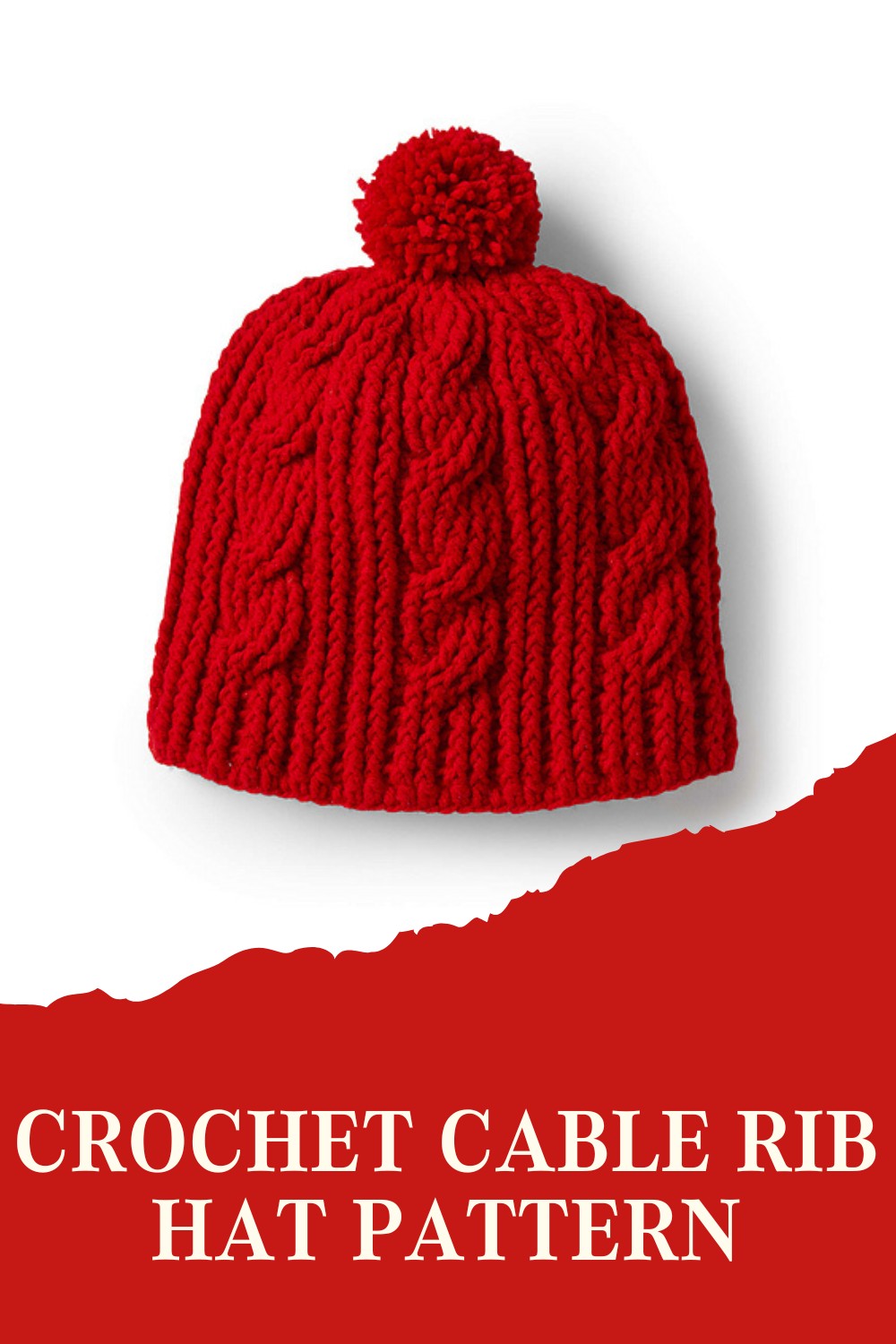 Crochet Cable Rib Hat Pattern