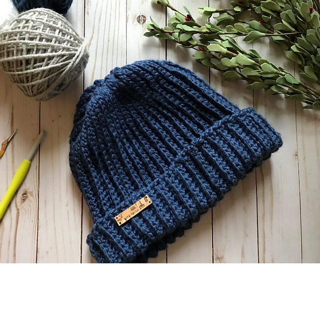 Crochet Chunky Ribbed Unisex Hat Pattern 