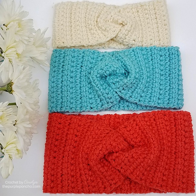 Crochet Linked Ear Warmer Pattern