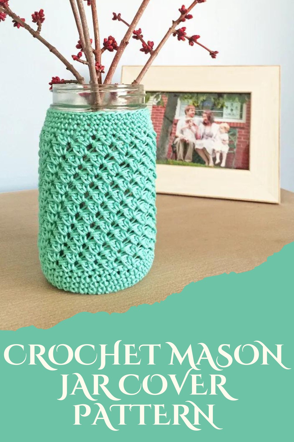 Crochet Mason Jar Cover Pattern