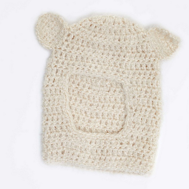 Crochet Polar Bear Balaclava Hood Pattern 