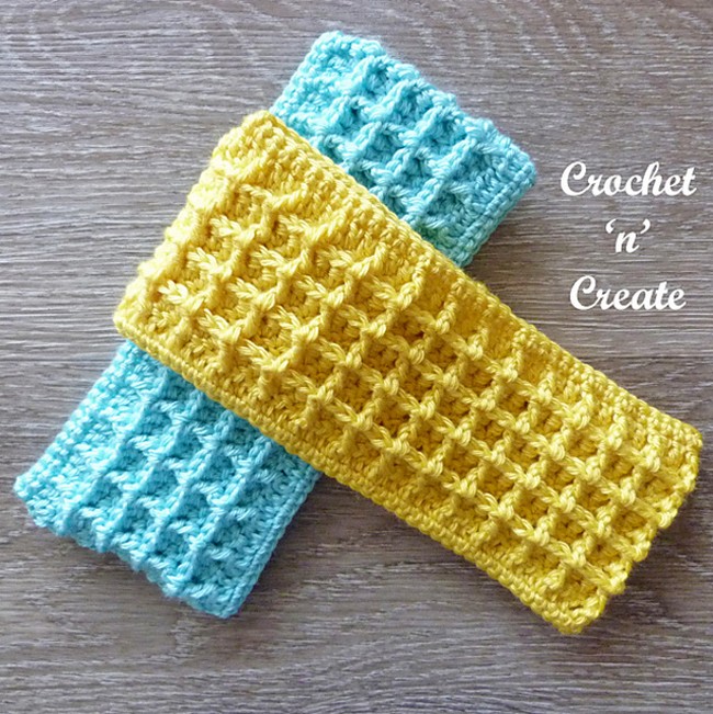 Crochet Waffle Ear Warmer Headband Pattern