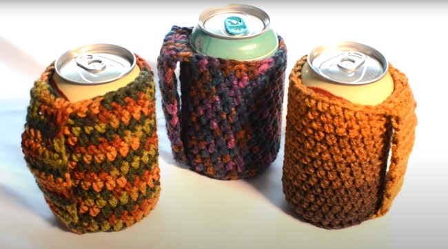 Crochet A Can Cozy With Handle