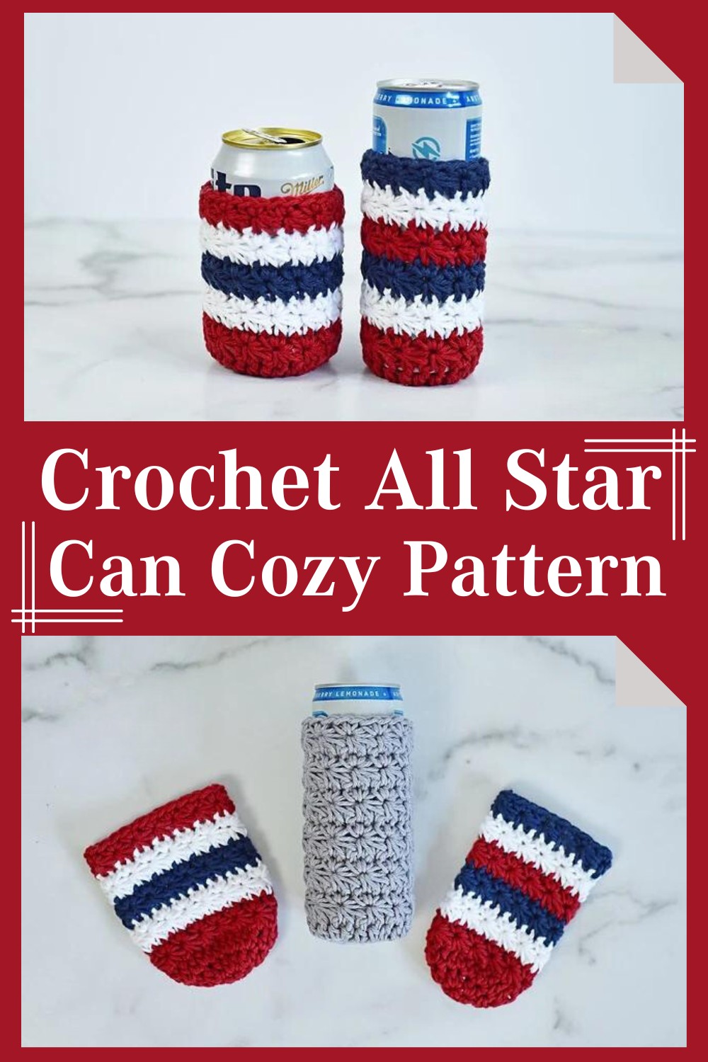 Crochet All Star Can Cozy Pattern