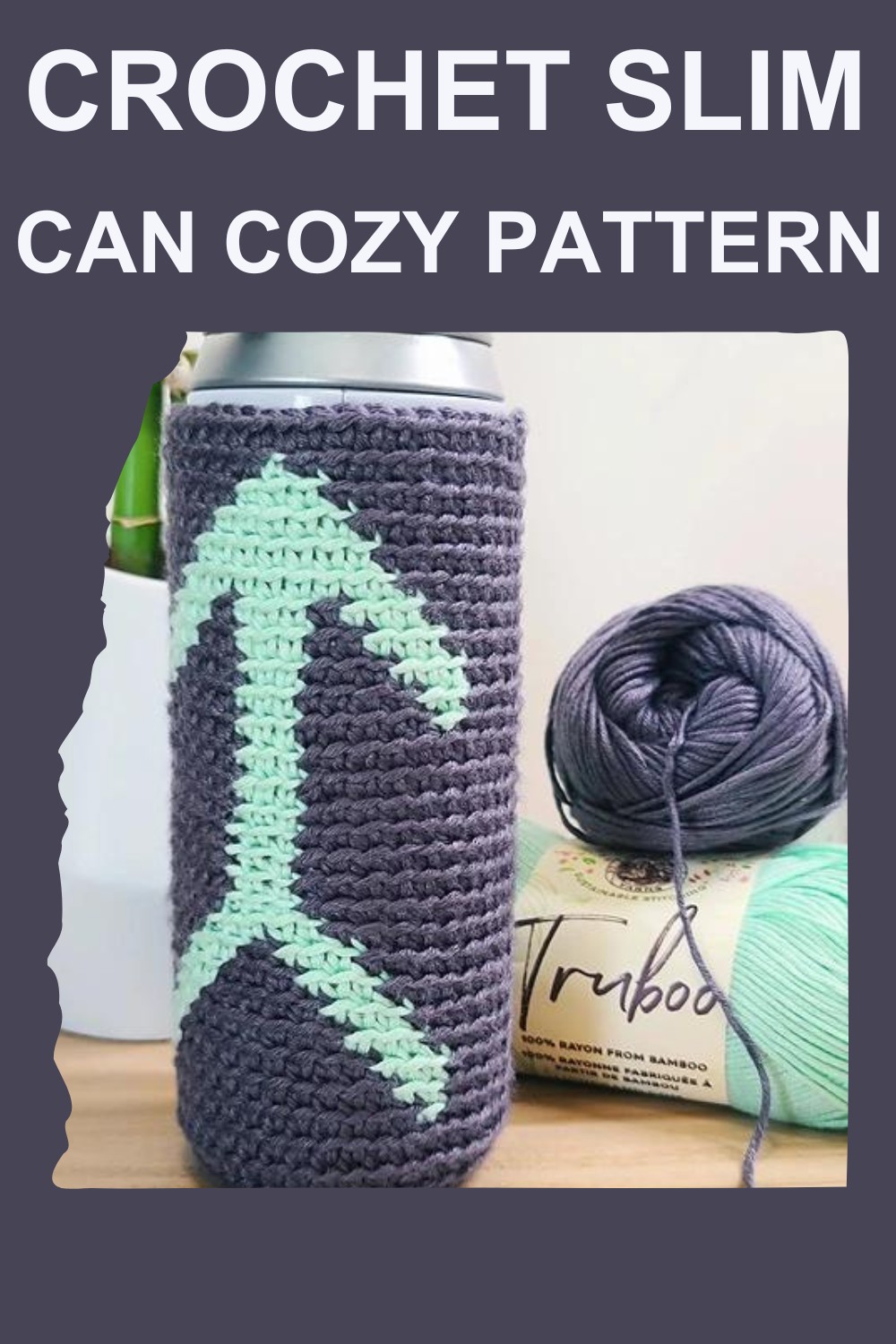 Crochet Bottom's Up Slim Can Cozy Pattern