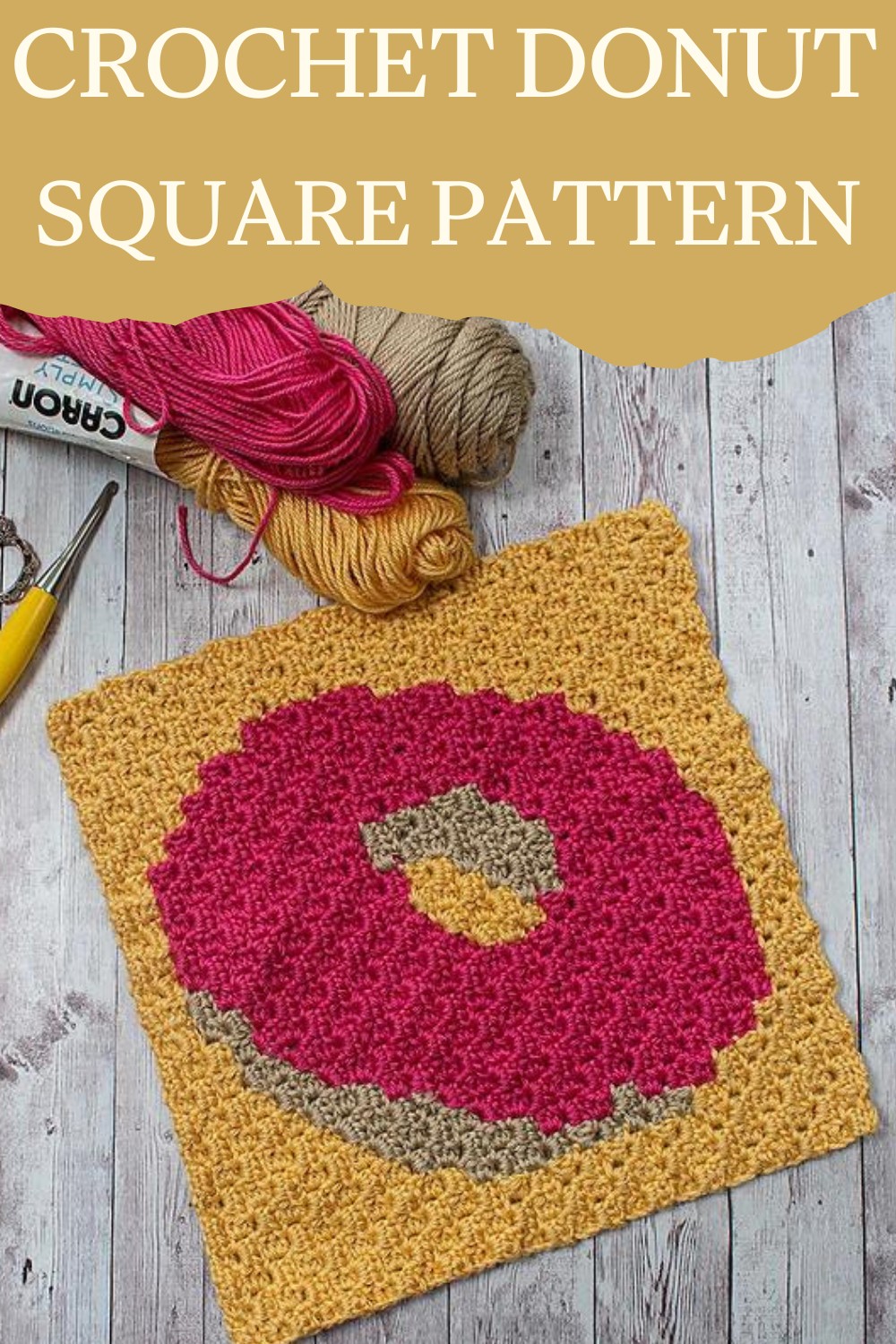 Crochet Donut Square Pattern 