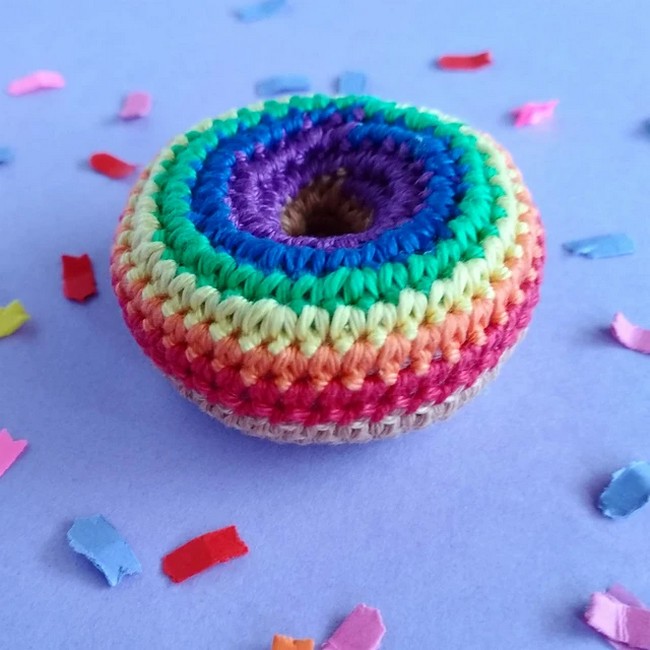 Crochet Pride Doughnut Pattern