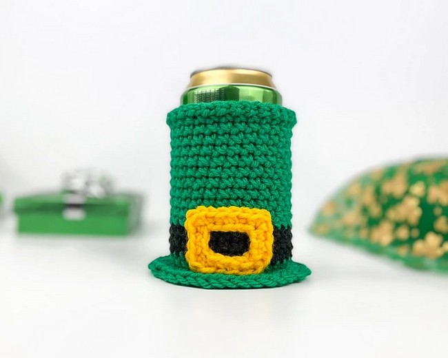 Crochet St Patricks Day Can Cozy Pattern