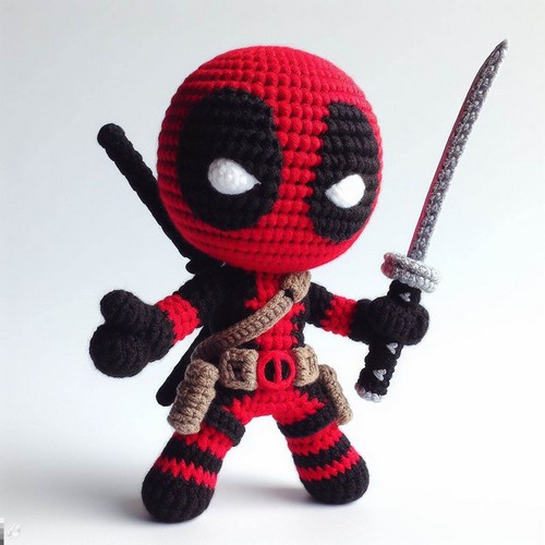 Crochet Deadpool Amigurumi Pattern