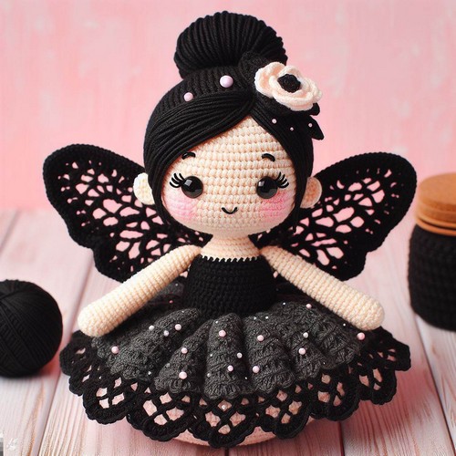 Crochet Amigurumi Doll In Fairy Dress Pattern