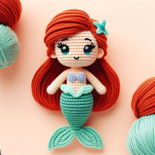 Crochet Ariel Mermaid Amigurumi Pattern