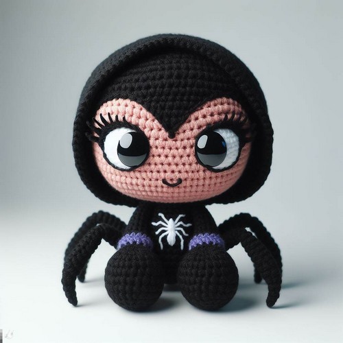 Crochet Black Widow Amigurumi Pattern