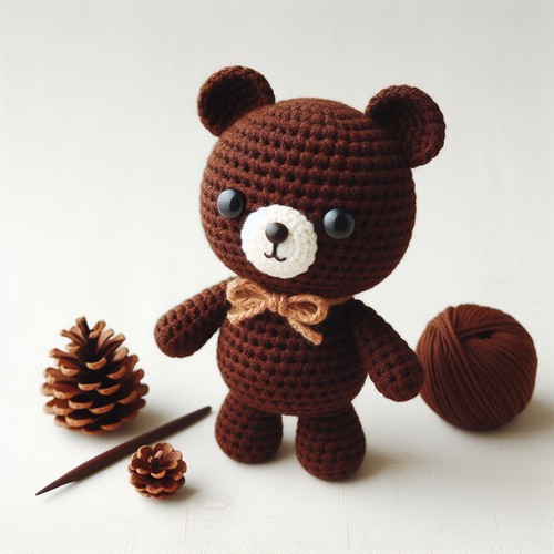 Crochet Brownie Bear Amigurumi